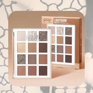 🏷️ POP Beauty set of 12 neutral metallic glitter eye shadow set palette